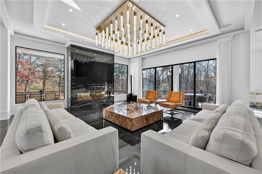 Furnished interior view inside a new home in , Suwanee (Image 13).