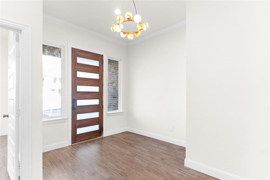 Foyer and front door Foyer and front door