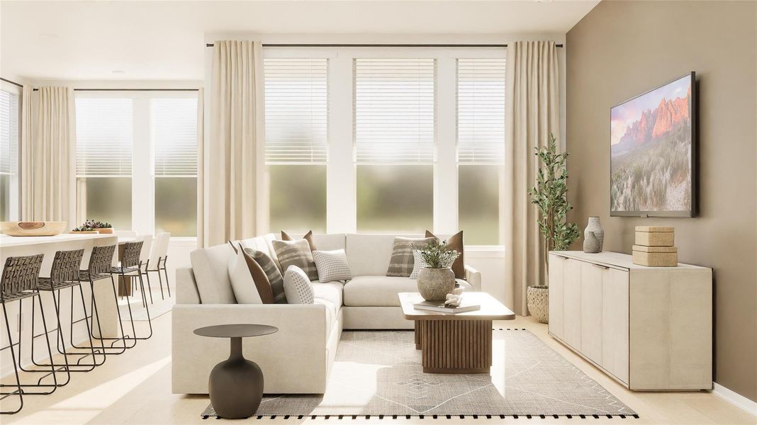 Furnished interior view inside a new home in Woodfield Preserve, Georgetown (Image 10). Furnished interior view inside a new home in Woodfield Preserve, Georgetown (Image 10).