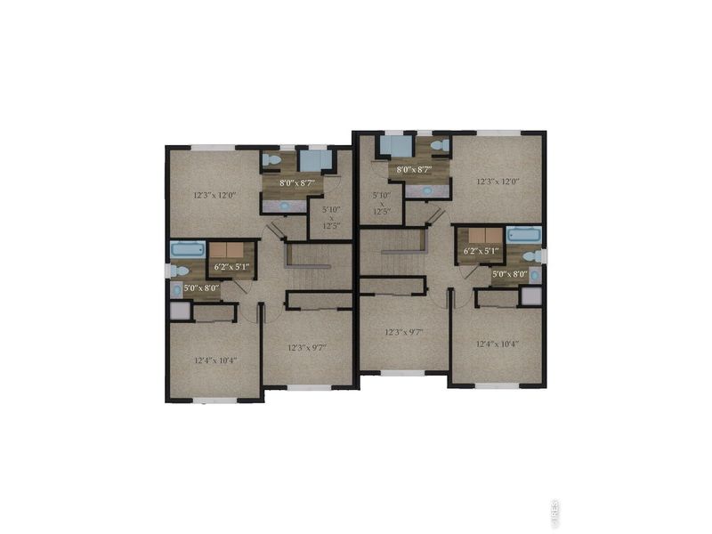 2D floor plan layout of this home in Wilson Commons, Loveland, CO (Image 4). 2D floor plan layout of this home in Wilson Commons, Loveland, CO (Image 4).