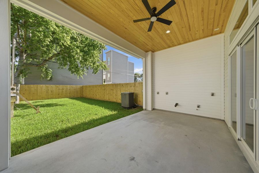 Exterior details and patio area of a home in , Houston (Image 3).