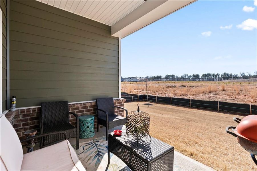 Exterior details and patio area of a home in Newberry 55+, McDonough (Image 3).