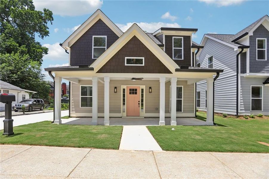Front exterior of a new home in , Hapeville, GA, highlighting curb appeal (Image 26).