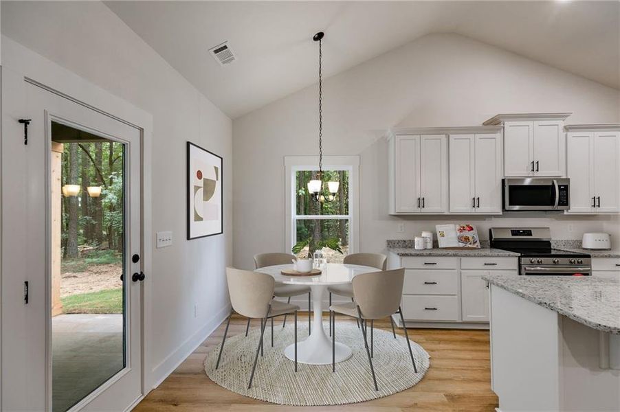 Furnished interior view inside a new home in , Silver Creek (Image 7).