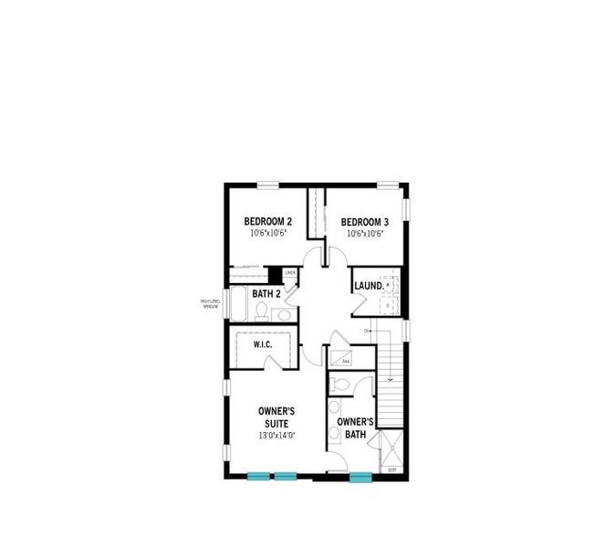 2D floor plan layout of this home in Newfield - Rosette Park, Palm City, FL (Image 5).