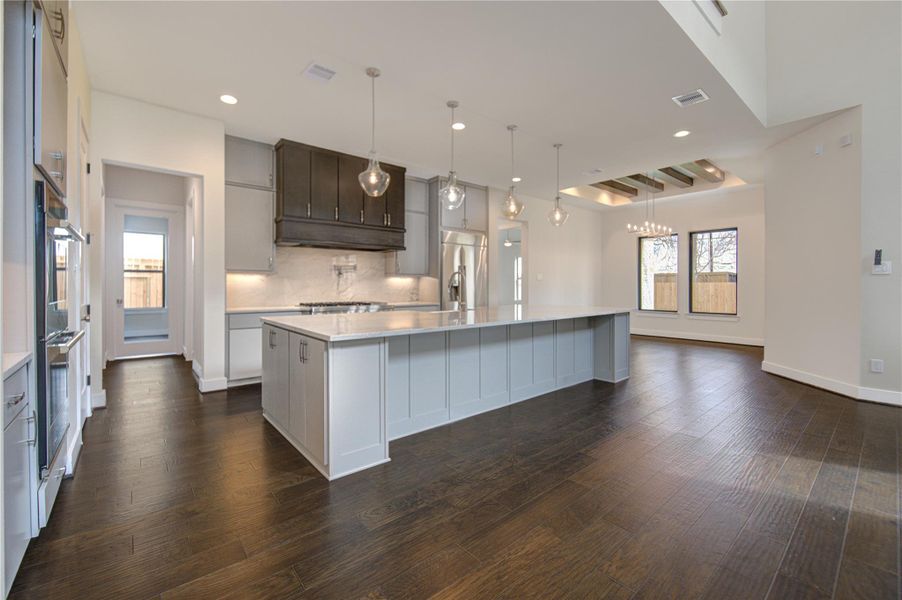 View down the hall to the office