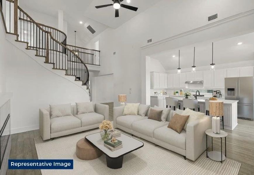 Furnished interior view inside a new home in Edgewood Creek, Celina (Image 9). Furnished interior view inside a new home in Edgewood Creek, Celina (Image 9).