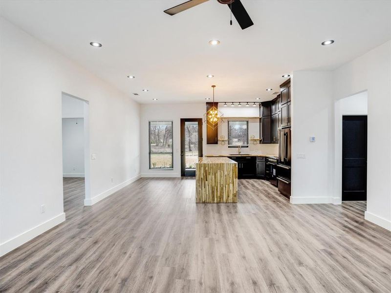 Open Living and dining area