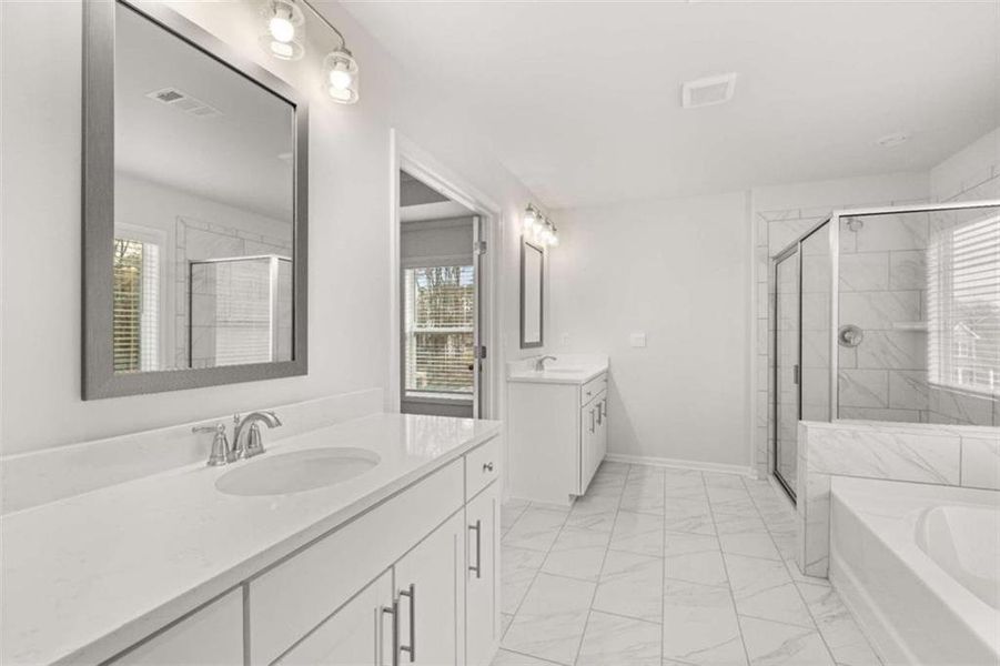 Furnished interior view inside a new home in Holland Estates, Powder Springs (Image 9).