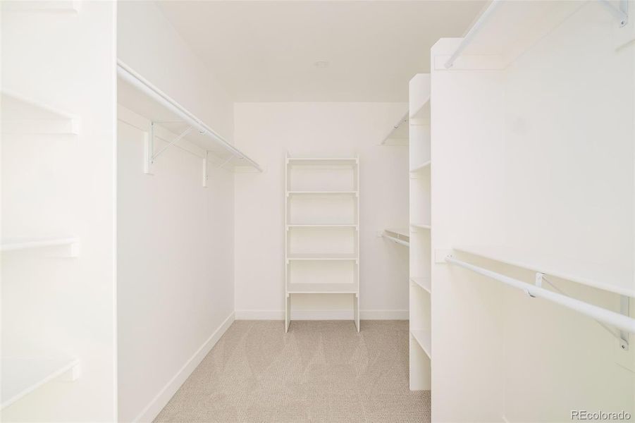 Spacious walk-in closet