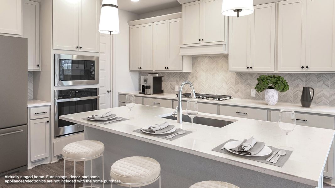 Furnished interior view inside a new home in Crosswinds, Kyle (Image 4).