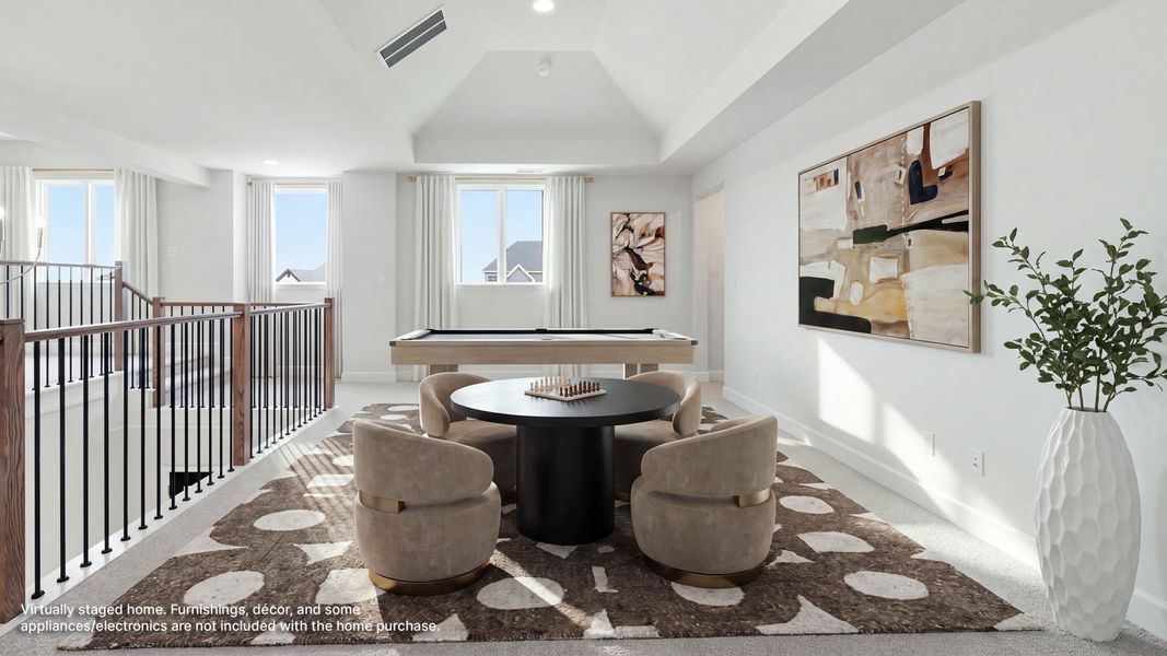 Furnished interior view inside a new home in Terraces, Rockwall (Image 10). Furnished interior view inside a new home in Terraces, Rockwall (Image 10).