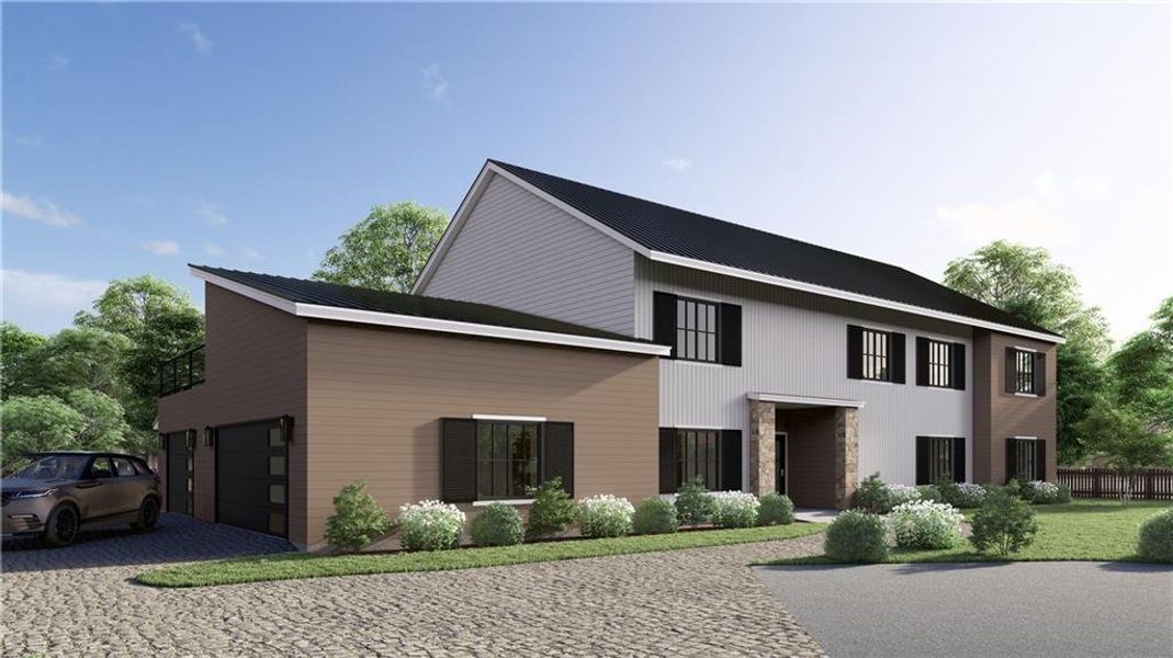 Front exterior of a new home in , Marietta, GA, highlighting curb appeal (Image 2).