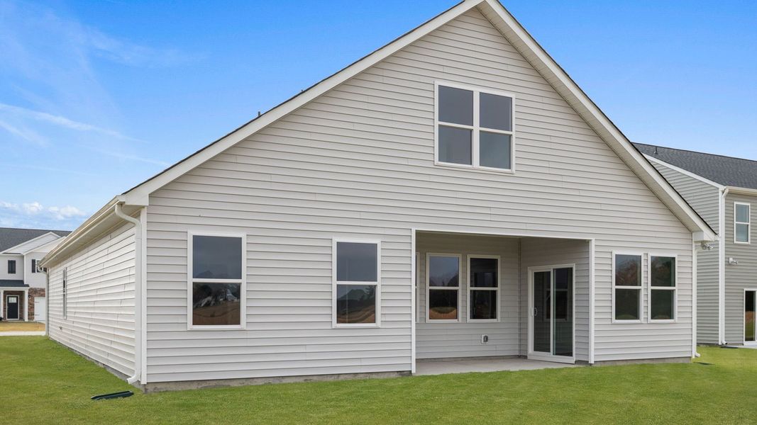 Exterior details and patio area of a home in East Ridge, Ayden (Image 21).