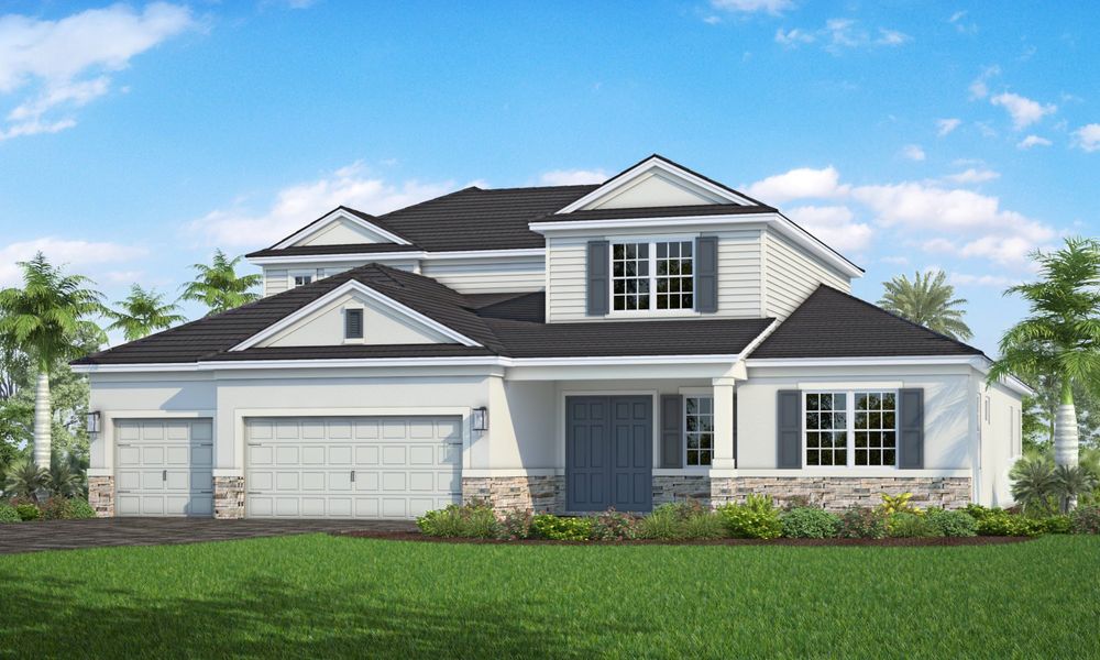 Representative exterior photo of a completed home built from the Azure by Neal Communities in Grand Park, Sarasota, FL (Image 2).