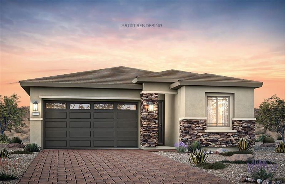 Representative exterior photo of a completed home built from the Verbena by Pulte Homes in Regent Hills - Meadow Series, Buckeye, AZ (Image 14).