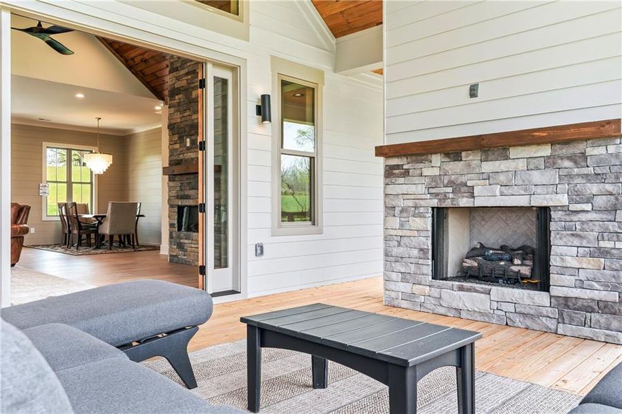 Exterior details and patio area of a home in , Blairsville (Image 40).