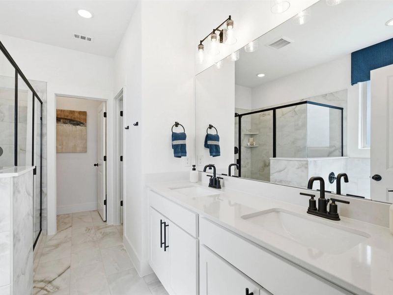 Furnished interior view inside a new home in Mercer Meadows, Royse City (Image 18).