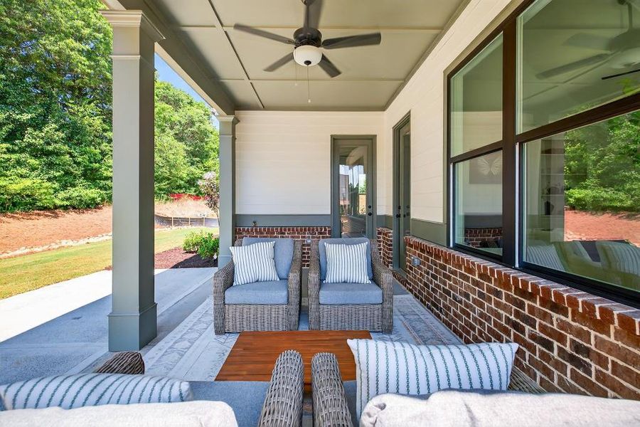 Exterior details and patio area of a home in Livingstone Park, Kennesaw (Image 3).