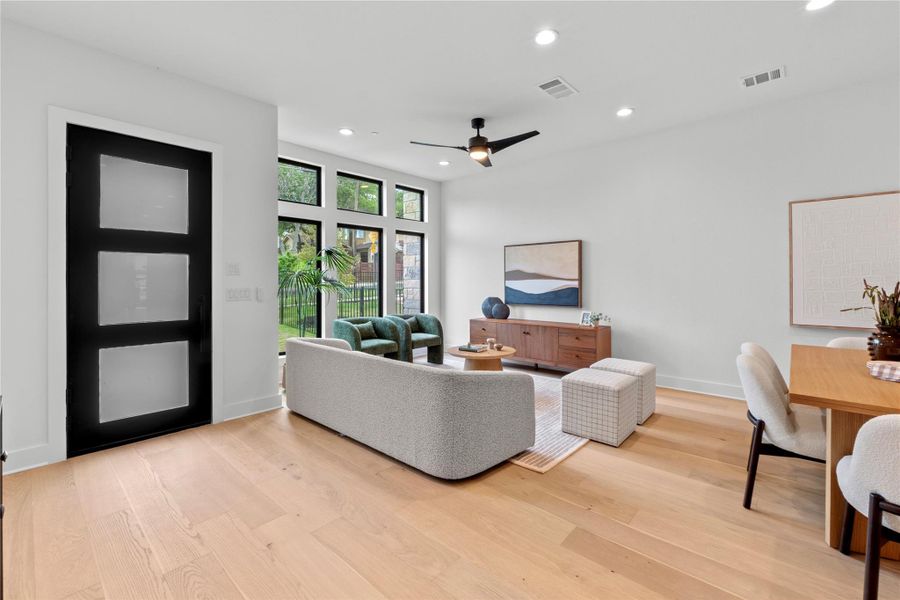 Furnished interior view inside a new home in The Enclave At Dulce Lane, Austin (Image 7).