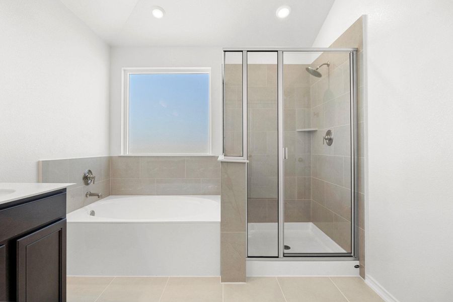 Furnished interior view inside a new home in Salerno - Classic Collection, Round Rock (Image 6). Furnished interior view inside a new home in Salerno - Classic Collection, Round Rock (Image 6).