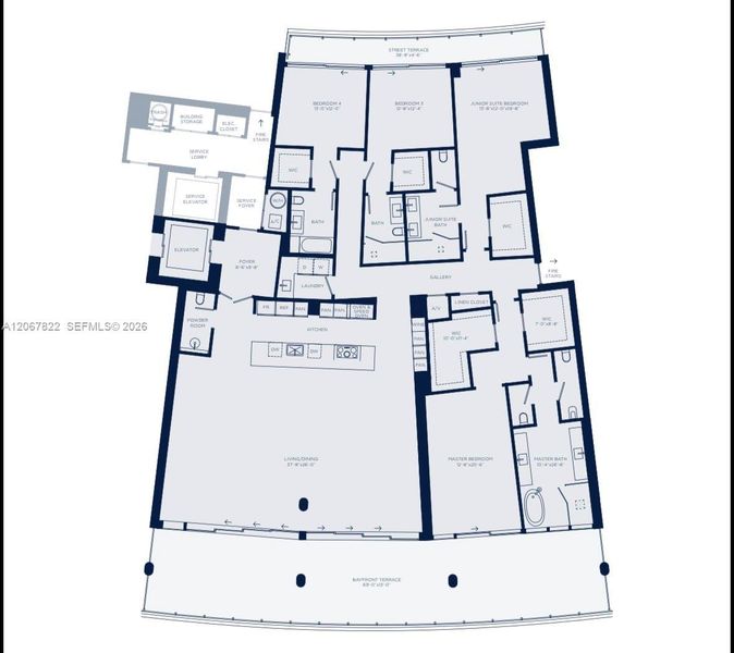 2D floor plan layout of this home in , Miami, FL (Image 5).