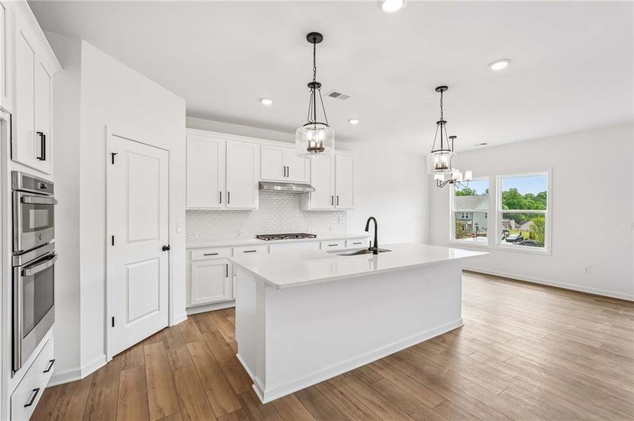 Furnished interior view inside a new home in Arbors at Richland Creek, Buford (Image 5). Furnished interior view inside a new home in Arbors at Richland Creek, Buford (Image 5).