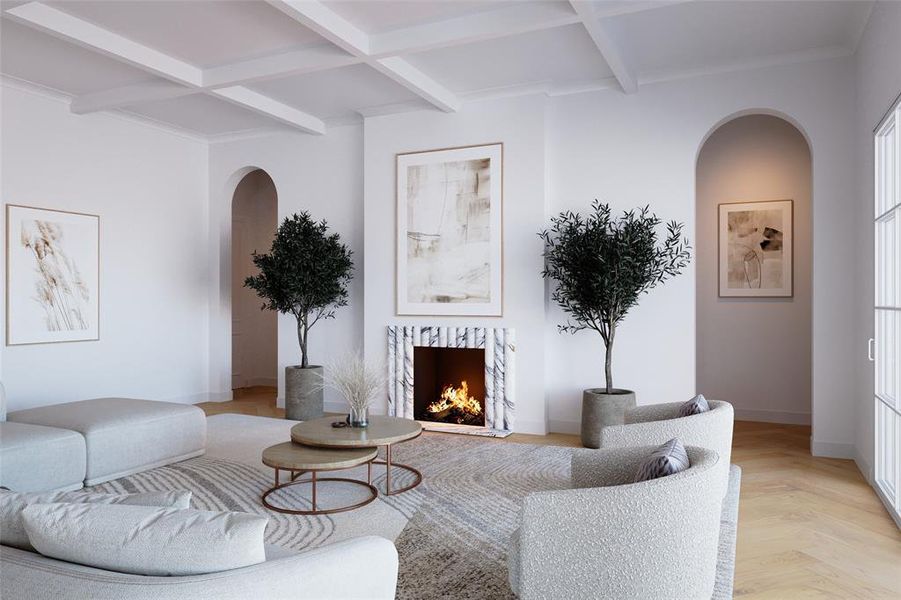 Furnished interior view inside a new home in , Dallas (Image 5).