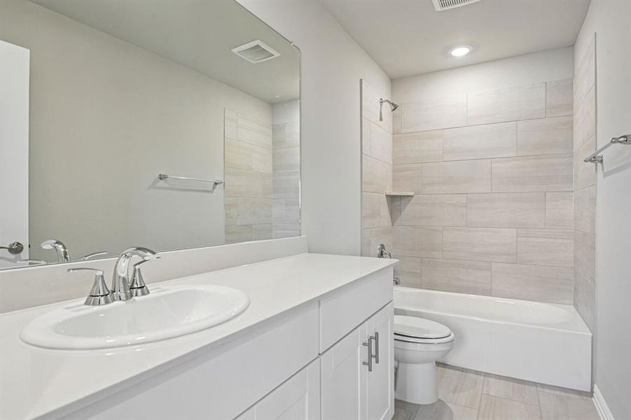 Furnished interior view inside a new home in Parks at Foster Crossing - Signature Series, Anna (Image 17).