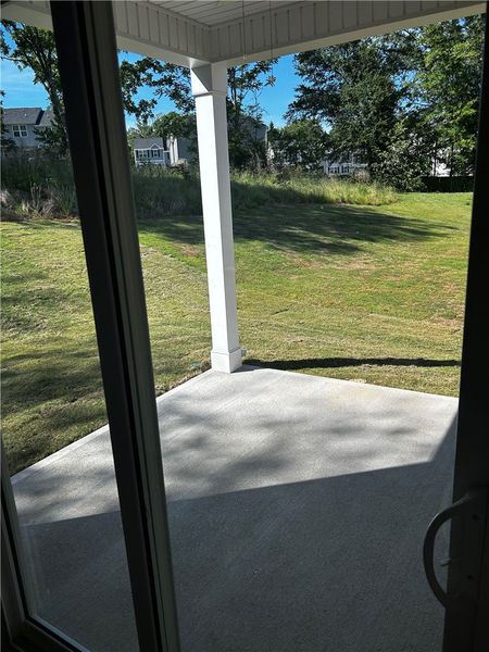 Enjoy outdoor living on this private patio with lu