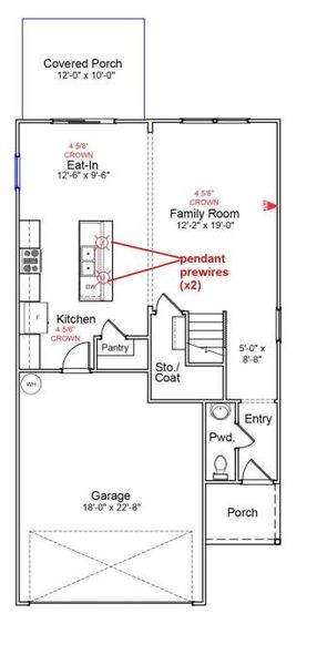 2D floor plan layout of this home in Central Creek, Goose Creek, SC (Image 4).