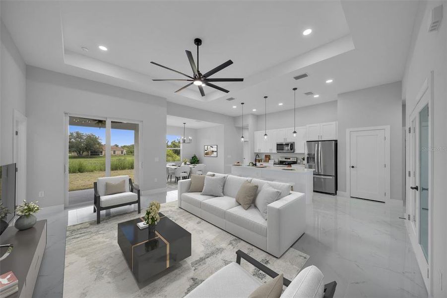 Furnished interior view inside a new home in , Lehigh Acres (Image 6).