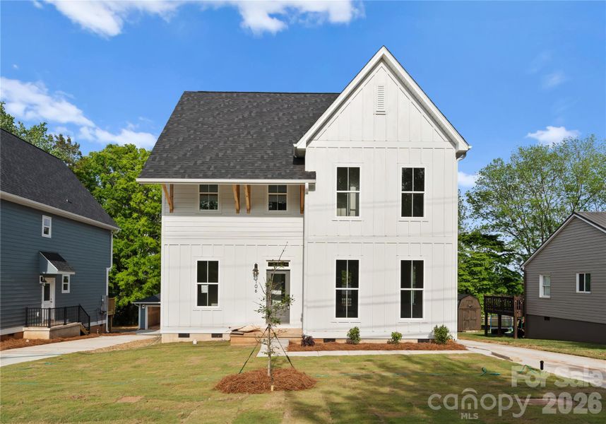 Front exterior of a new home in , Belmont, NC, highlighting curb appeal (Image 25).