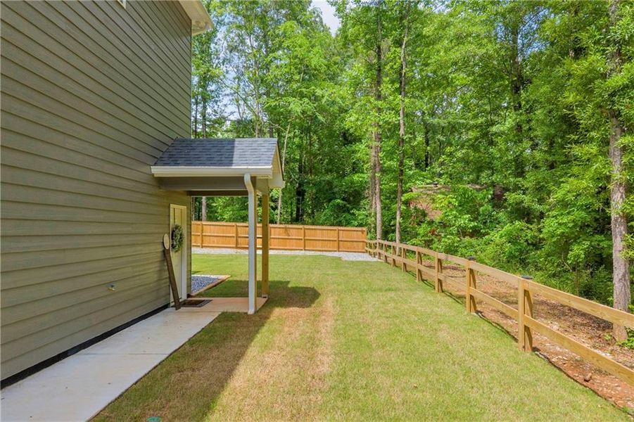 Exterior details and patio area of a home in , Lavonia (Image 30).