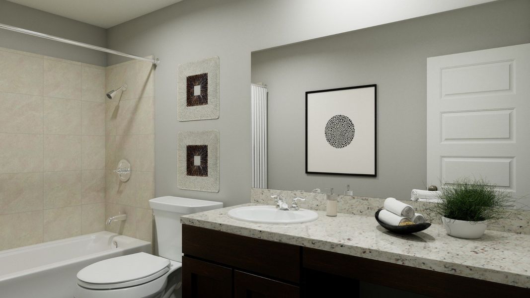 Representative furnished interior of a home built from the The Messina by Legend Homes in Granger Pines, Conroe (Image 18).