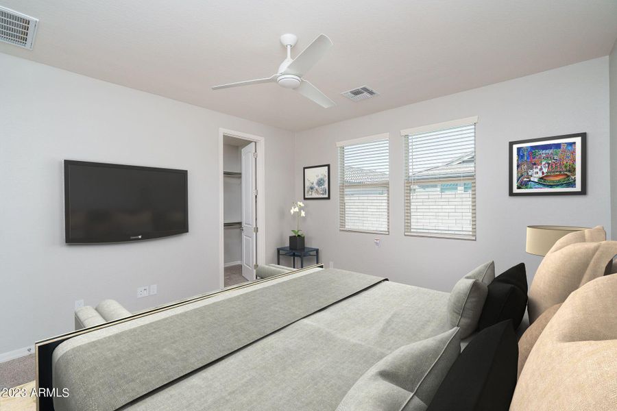 Furnished interior in a model home at Calistoga at Estrella Commons in Goodyear (Image 19). Furnished interior in a model home at Calistoga at Estrella Commons in Goodyear (Image 19).