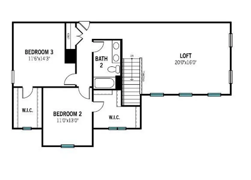 2D floor plan layout of this home in Waxhaw Landing, Monroe, NC (Image 2). 2D floor plan layout of this home in Waxhaw Landing, Monroe, NC (Image 2).