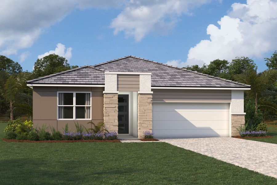 Representative exterior photo of a completed home built from the Terra Rosa II by Mattamy Homes in Summerlit, Naples, FL (Image 17). Representative exterior photo of a completed home built from the Terra Rosa II by Mattamy Homes in Summerlit, Naples, FL (Image 17).