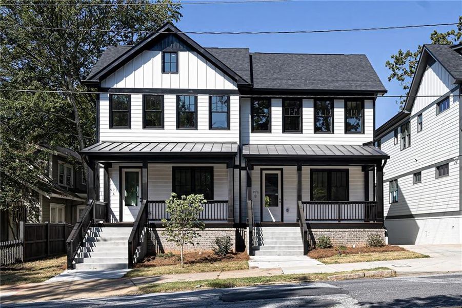 Front exterior of a new home in , Atlanta, GA, highlighting curb appeal (Image 23).