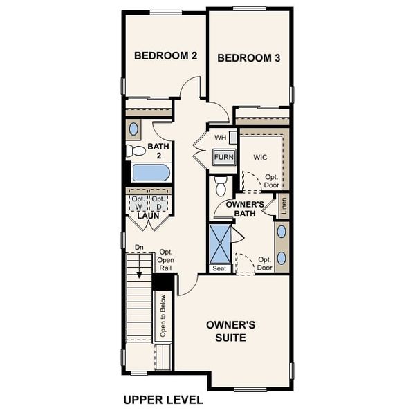 2D floor plan layout for the Monroe by Century Communities in Painted Prairie, Aurora, CO (Image 4).