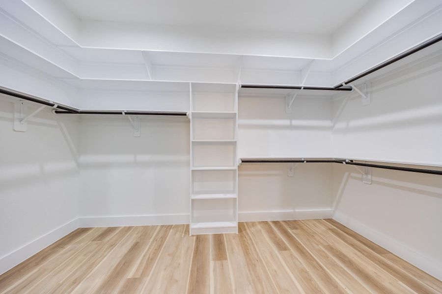 Another view of the master closet. Another view of the master closet.