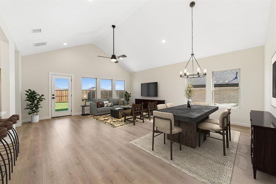 Furnished interior view inside a new home in Aspire at Noble Ridge, Howe (Image 20). Furnished interior view inside a new home in Aspire at Noble Ridge, Howe (Image 20).