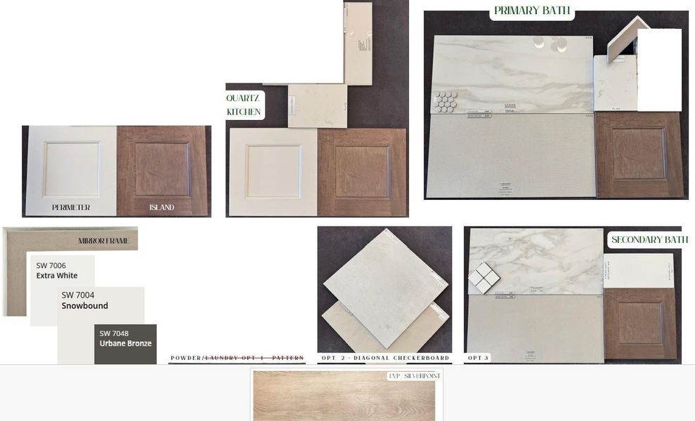 Sample of building materials used in homes in Legacy, League City (Image 3).