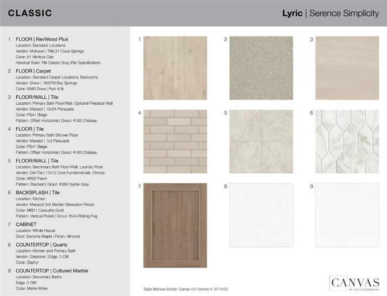 Sample of building materials used in homes in Towson Village, Peachtree City (Image 5).