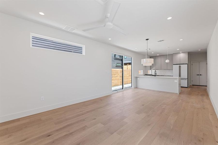 Living and dining area.