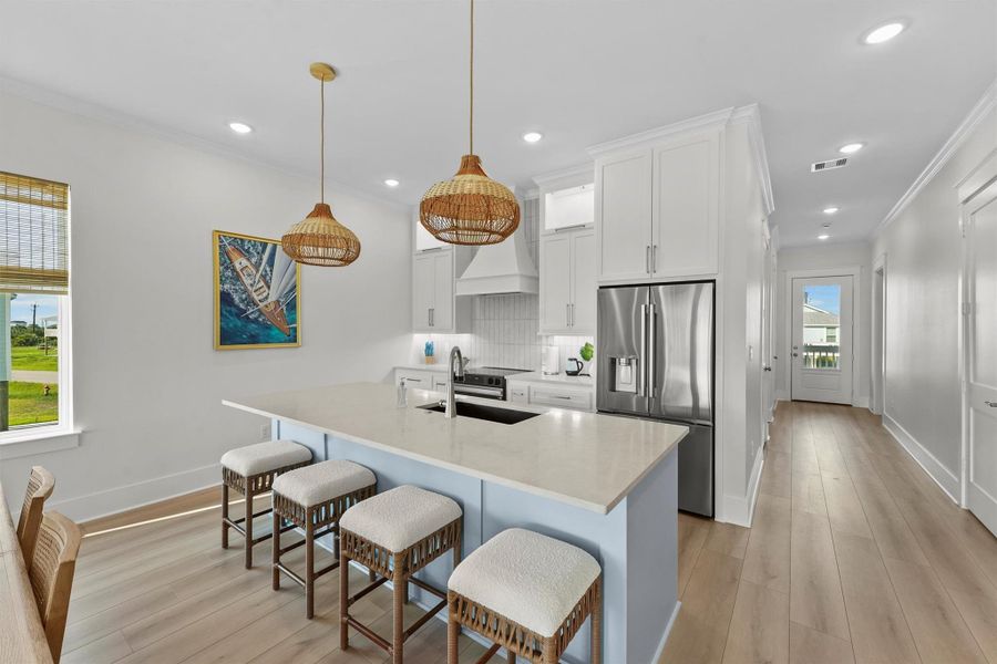 Furnished interior view inside a new home in , Galveston (Image 19).