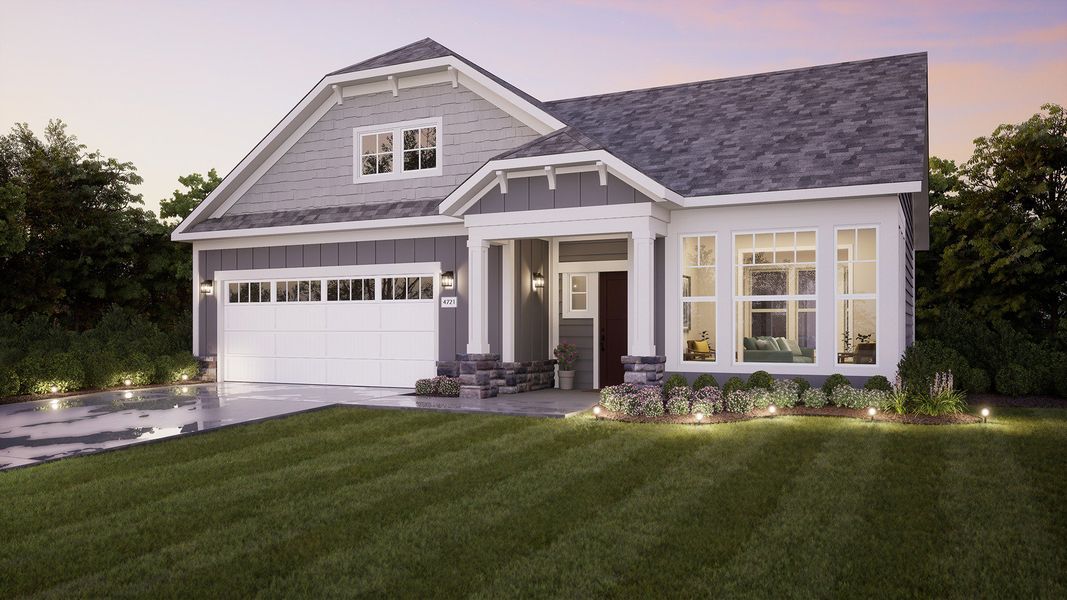 Representative exterior photo of a completed home built from the Palazzo by Epcon Communities in The Courtyards at Bailey Farms, Dacula, GA (Image 31).