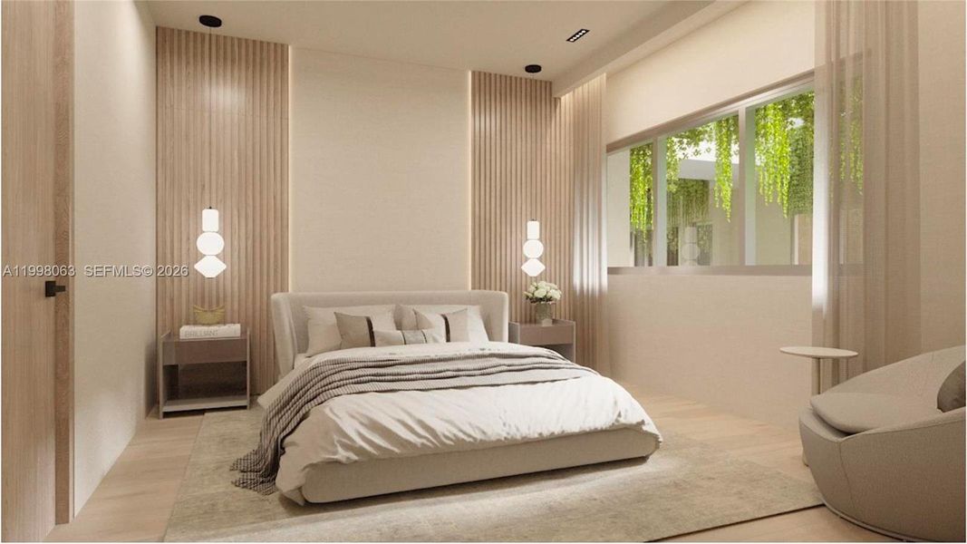 Furnished interior view inside a new home in , Miami Beach (Image 8).