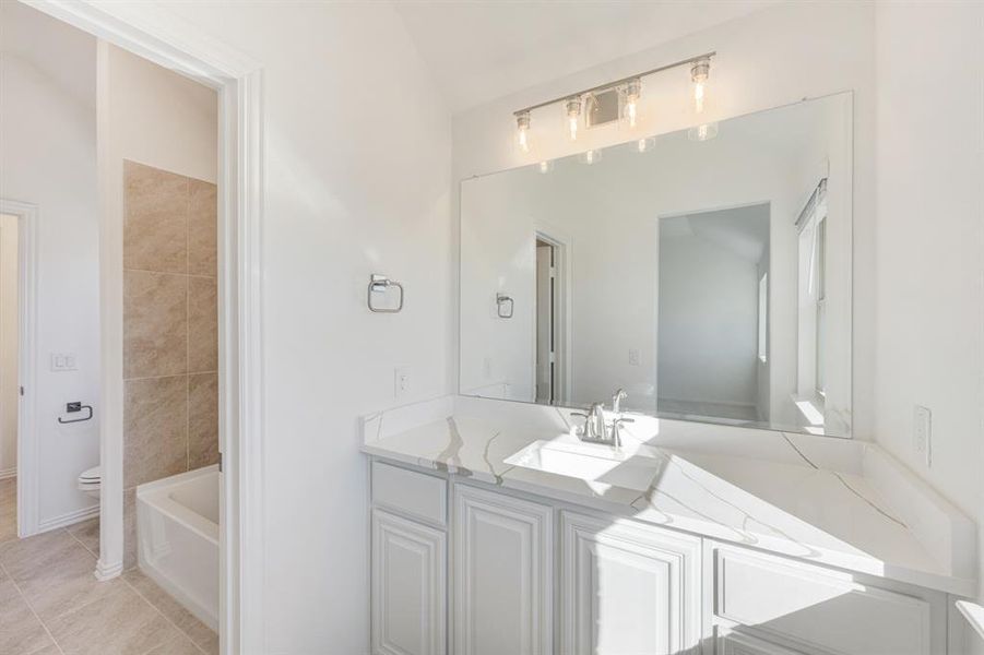 Furnished interior view inside a new home in Union Park Classic 55, Little Elm (Image 14).