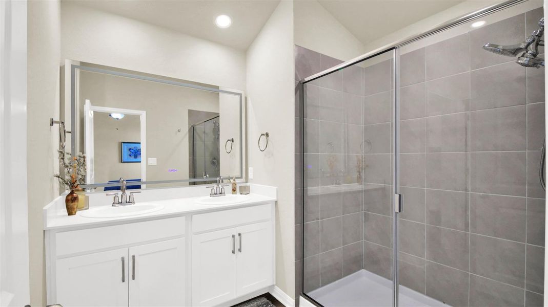 Furnished interior view inside a new home in Homestead Village, Round Rock (Image 23).